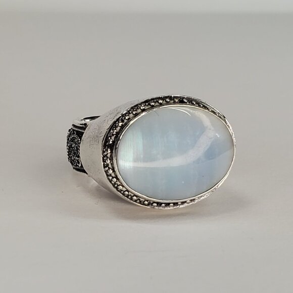Lori Bonn Moonstone Filigree Sterling Silver Ring, Size 7 - Picture 3 of 9